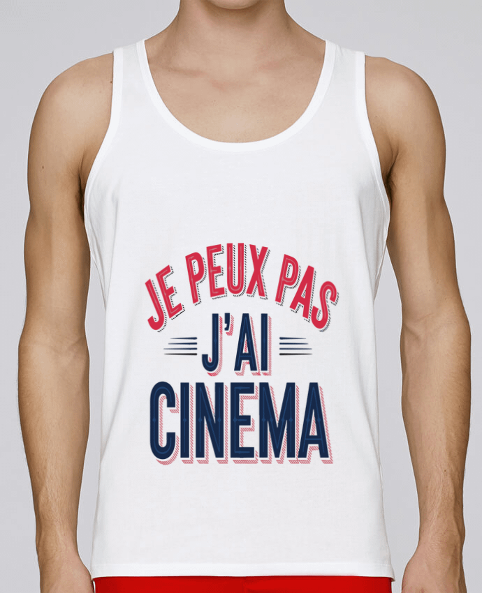 Débardeur homme je peux pas j'ai cinema par bwilfy 100% coton bio