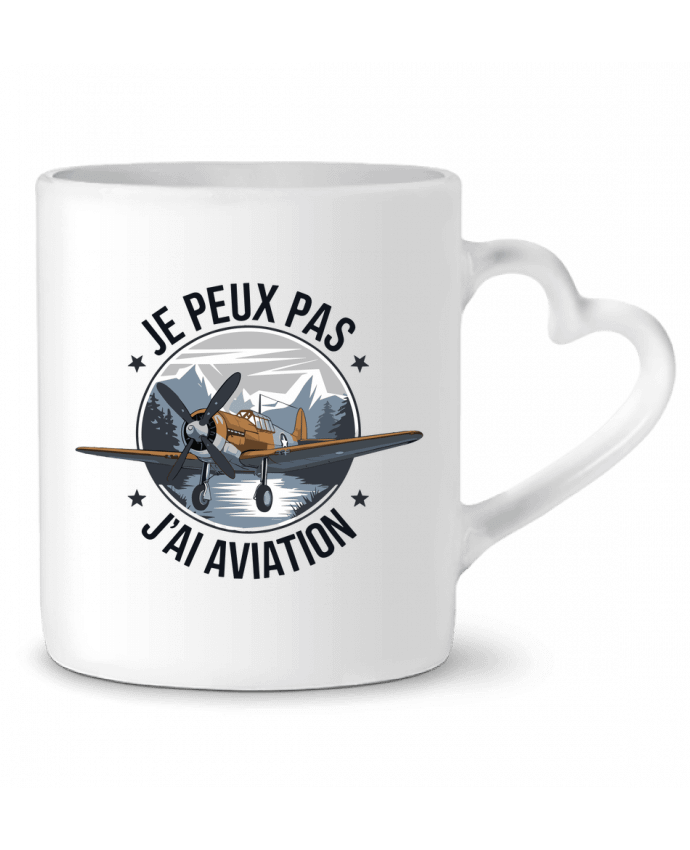 Mug coeur je peux pas j'ai aviation par bwilfy