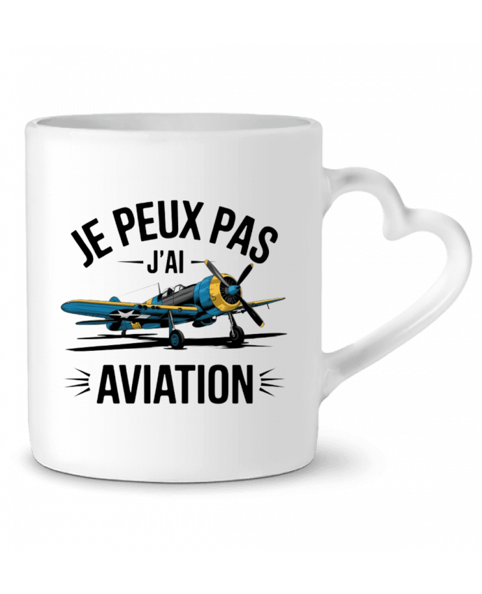 Mug coeur je peux pas j'ai aviation par bwilfy