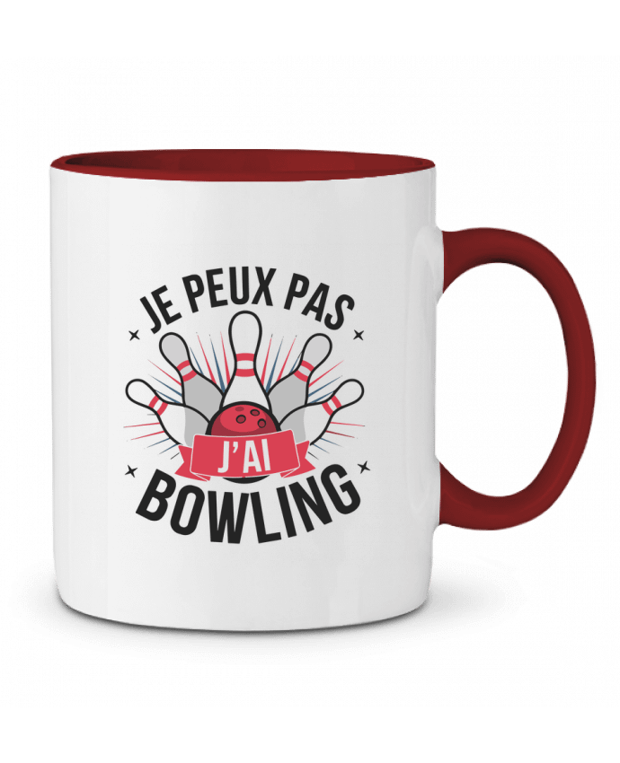 Mug bicolore je peux pas j'ai bowling bwilfy
