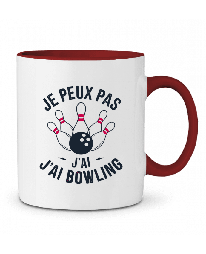 Mug bicolore je peux pas j'ai bowling bwilfy