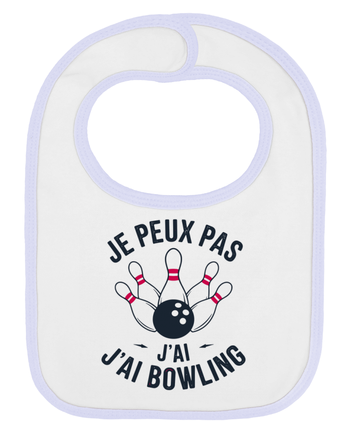 Bavoir bébé uni je peux pas j'ai bowling par bwilfy