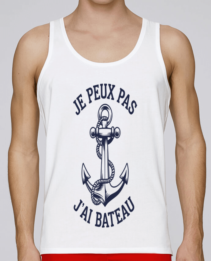 Débardeur homme je peux pas j'ai bateau par bwilfy 100% coton bio