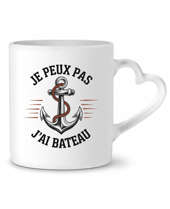 Mug coeur je peux pas j'ai bateau par bwilfy