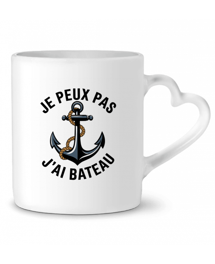 Mug coeur je peux pas j'ai bateau par bwilfy