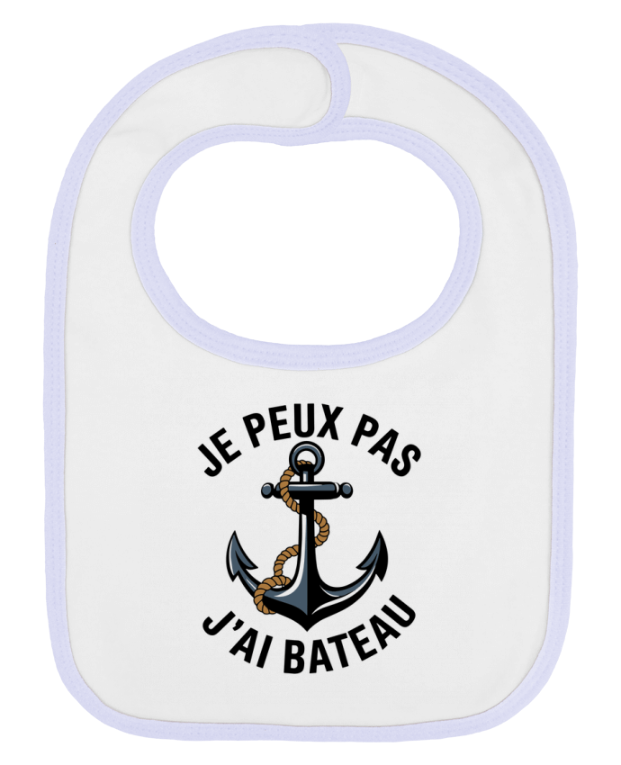 Bavoir bébé uni je peux pas j'ai bateau par bwilfy