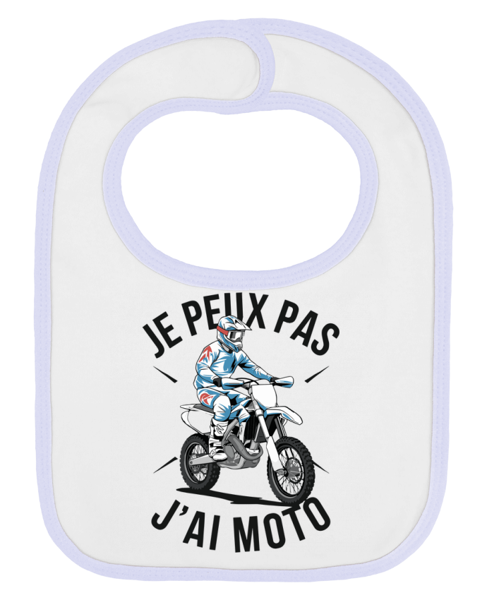 Bavoir bébé uni je peux pas j'ai moto par bwilfy