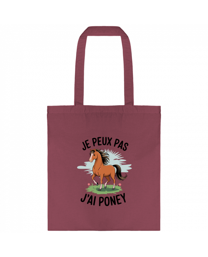Tote-bag je peux pas j'ai poney par bwilfy