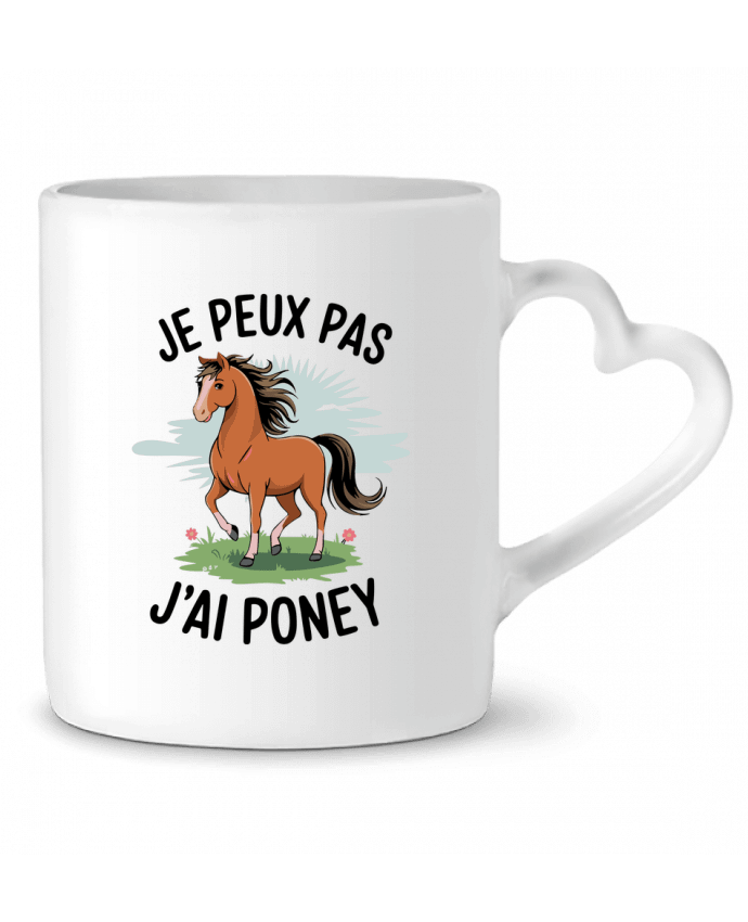 Mug coeur je peux pas j'ai poney par bwilfy