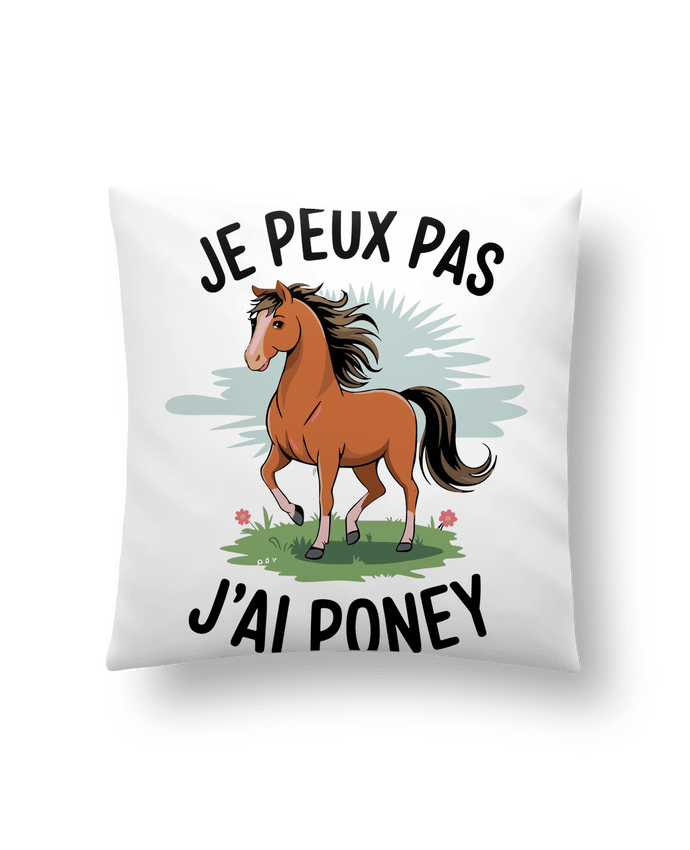 Coussin je peux pas j'ai poney par bwilfy