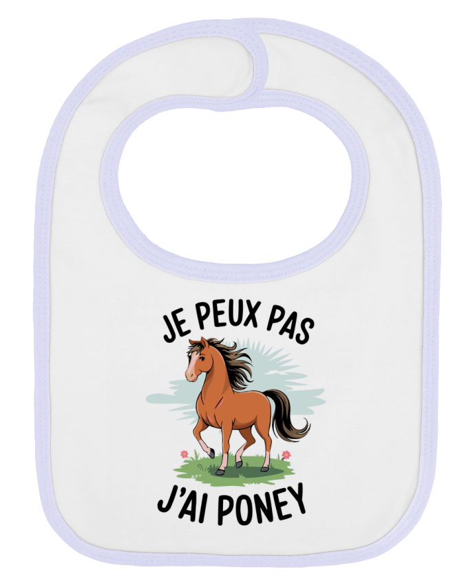 Bavoir bébé uni je peux pas j'ai poney par bwilfy