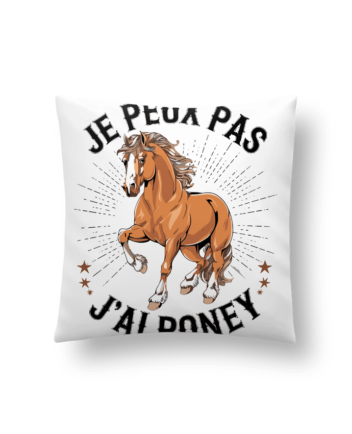 Coussin je peux pas j'ai poney par bwilfy