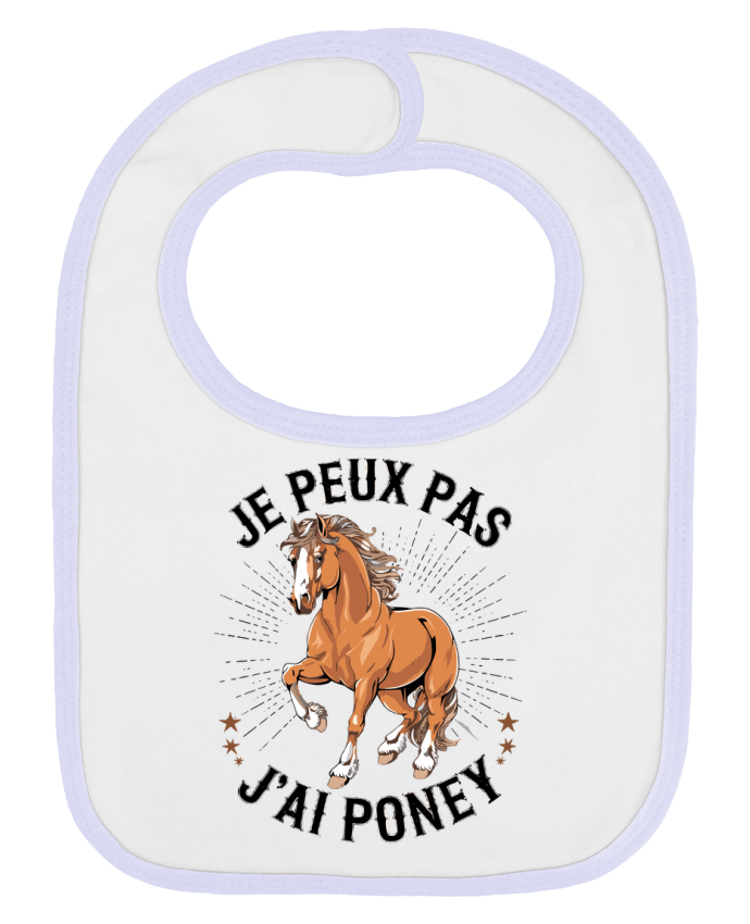 Bavoir bébé uni je peux pas j'ai poney par bwilfy