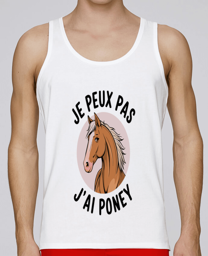 Débardeur homme je peux pas j'ai poney par bwilfy 100% coton bio