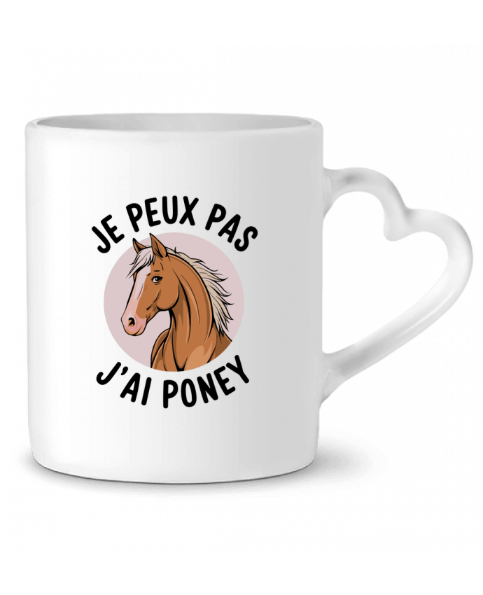 Mug coeur je peux pas j'ai poney par bwilfy