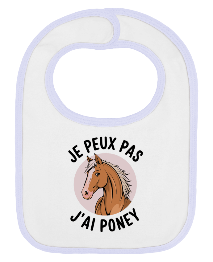 Bavoir bébé uni je peux pas j'ai poney par bwilfy