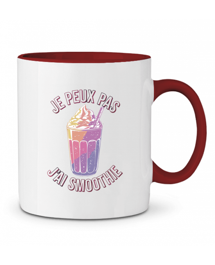 Mug bicolore je peux pas j'ai smoothie bwilfy
