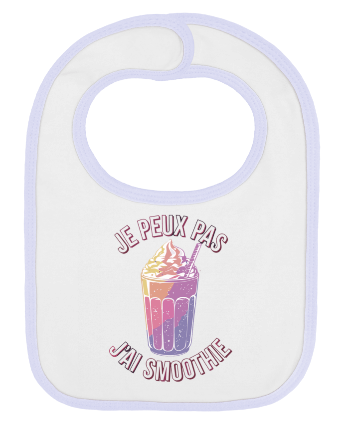 Bavoir bébé uni je peux pas j'ai smoothie par bwilfy