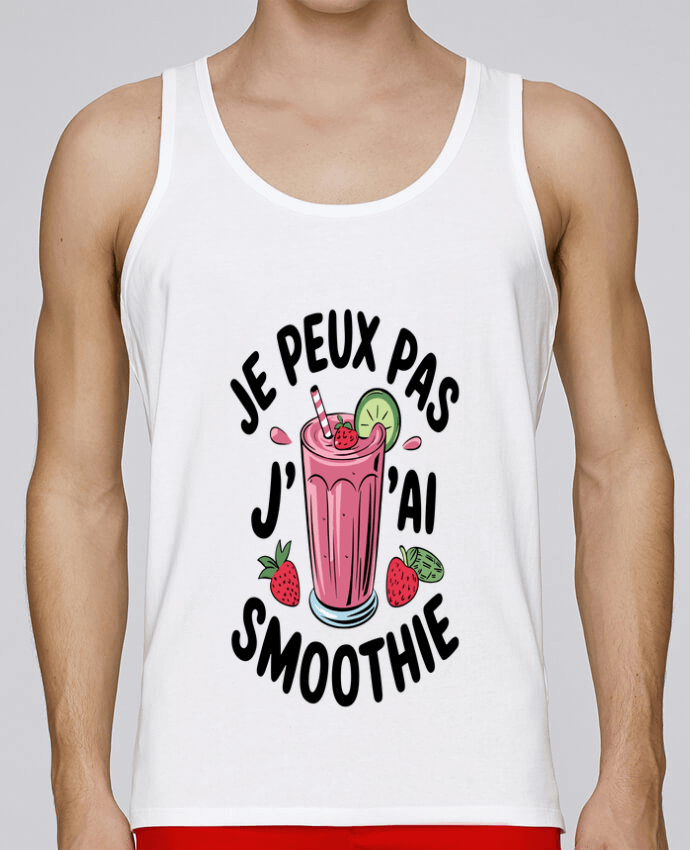 Débardeur homme je peux pas j'ai smoothie par bwilfy 100% coton bio