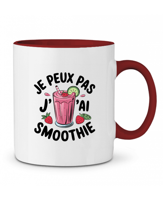 Mug bicolore je peux pas j'ai smoothie bwilfy
