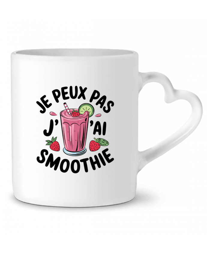 Mug coeur je peux pas j'ai smoothie par bwilfy