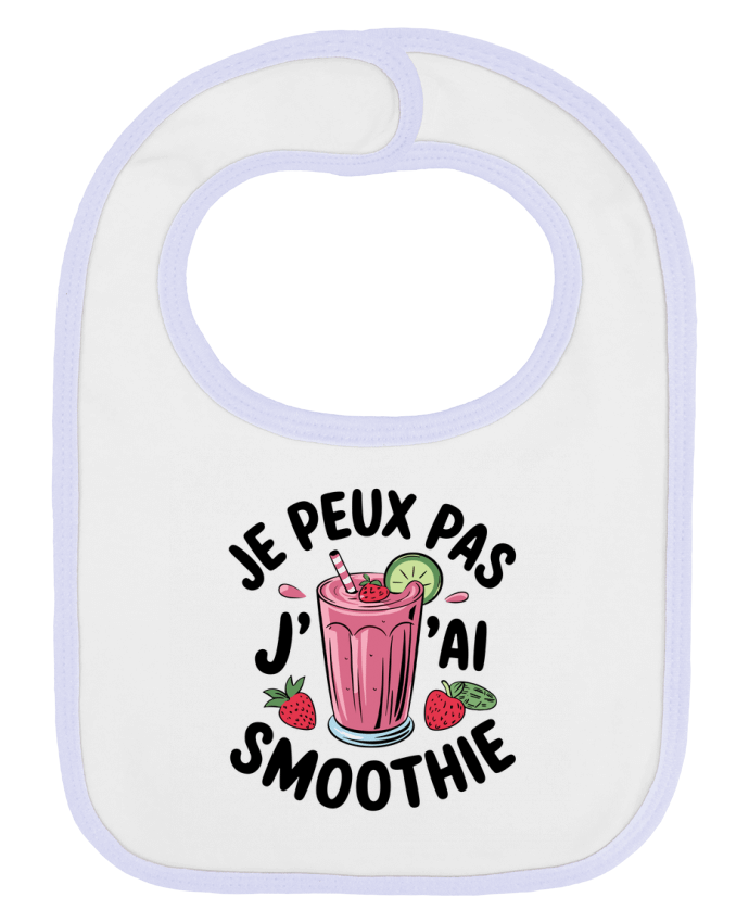 Bavoir bébé uni je peux pas j'ai smoothie par bwilfy