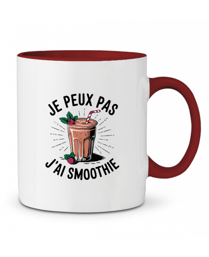 Mug bicolore je peux pas j'ai smoothie bwilfy