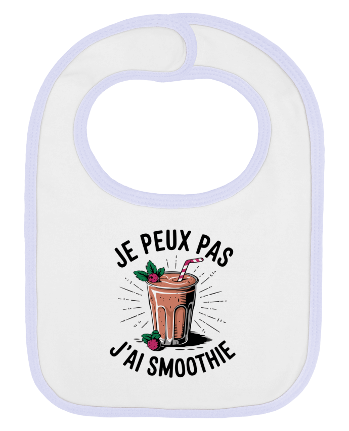 Bavoir bébé uni je peux pas j'ai smoothie par bwilfy