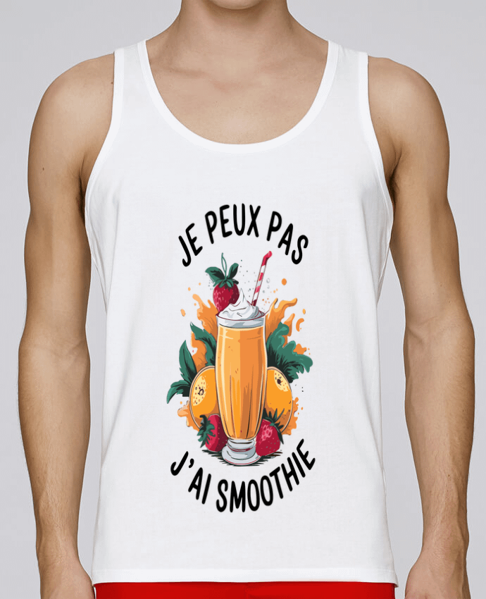 Débardeur homme je peux pas j'ai smoothie par bwilfy 100% coton bio