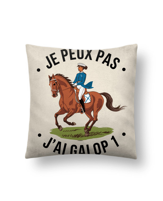 Coussin suédine je peux pas j'ai galop 1 par bwilfy