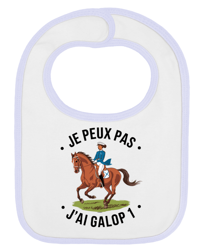 Bavoir bébé uni je peux pas j'ai galop 1 par bwilfy