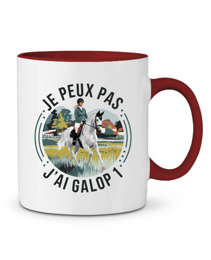 Mug bicolore je peux pas j'ai galop1 bwilfy