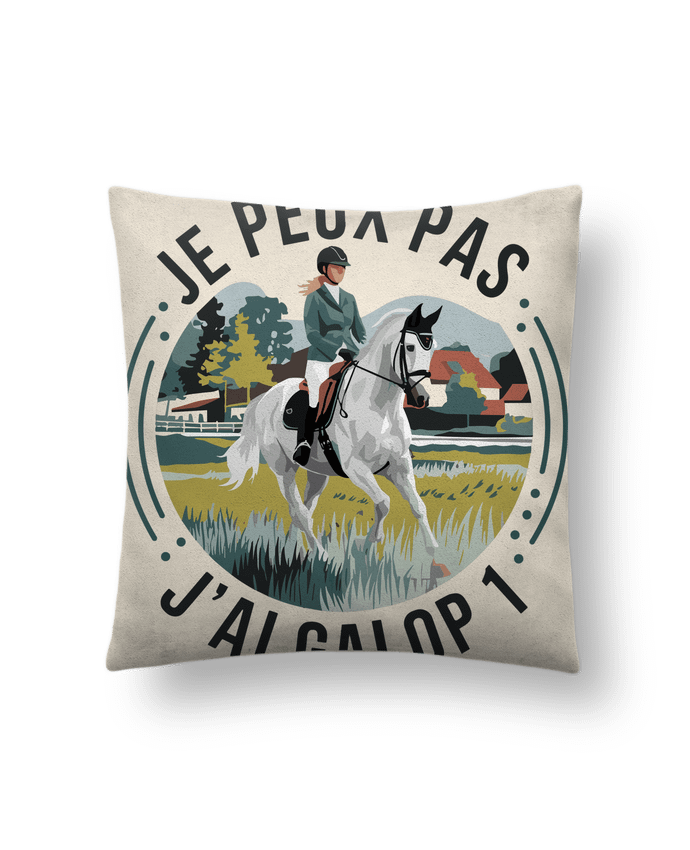 Coussin suédine je peux pas j'ai galop1 par bwilfy