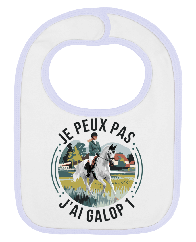 Bavoir bébé uni je peux pas j'ai galop1 par bwilfy