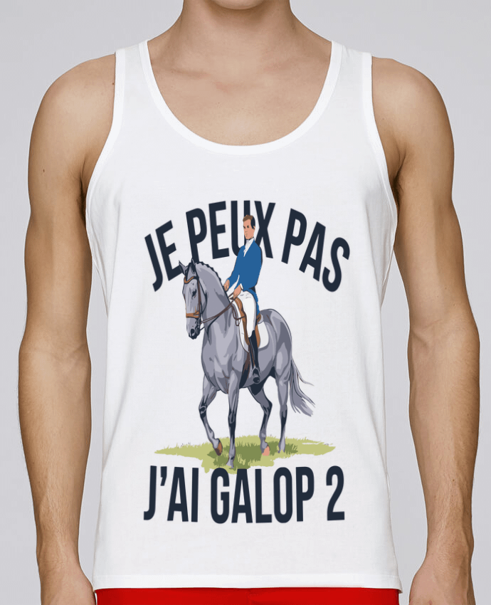 Débardeur homme je peux pas j'ai galop 2 par bwilfy 100% coton bio