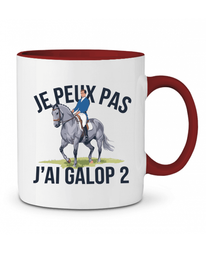 Mug bicolore je peux pas j'ai galop 2 bwilfy