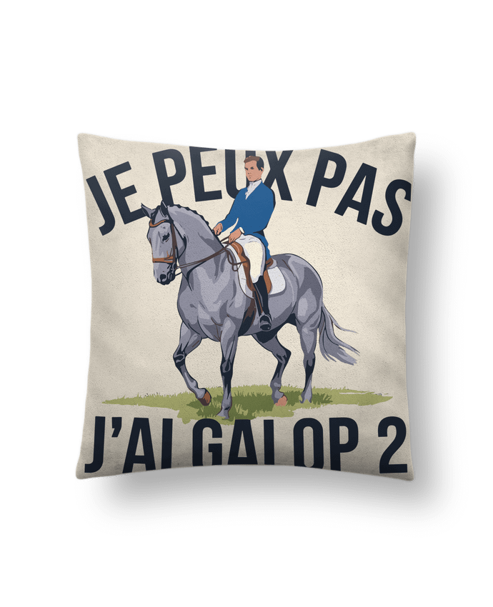 Coussin suédine je peux pas j'ai galop 2 par bwilfy