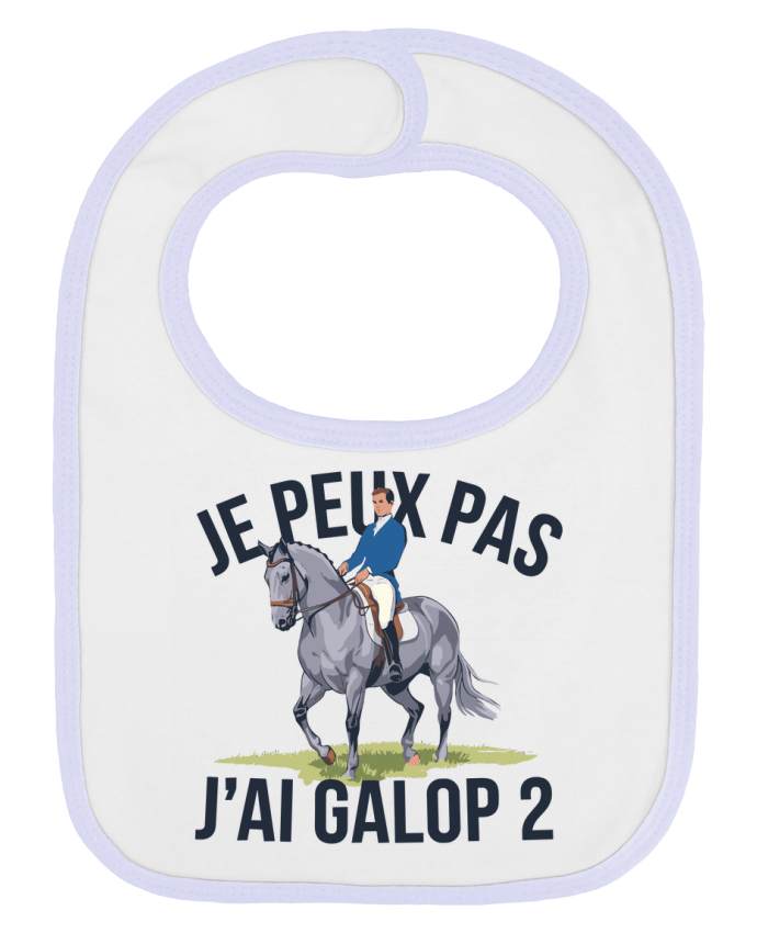 Bavoir bébé uni je peux pas j'ai galop 2 par bwilfy