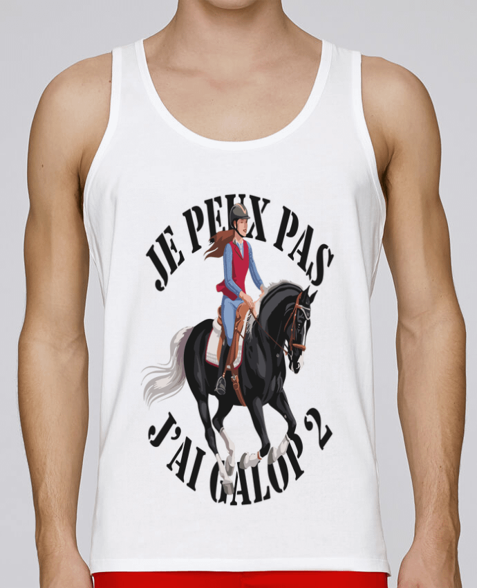 Débardeur homme je peux pas j'ai galop2 par bwilfy 100% coton bio