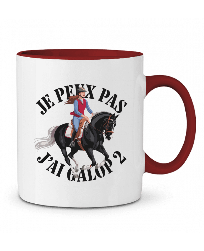 Mug bicolore je peux pas j'ai galop2 bwilfy