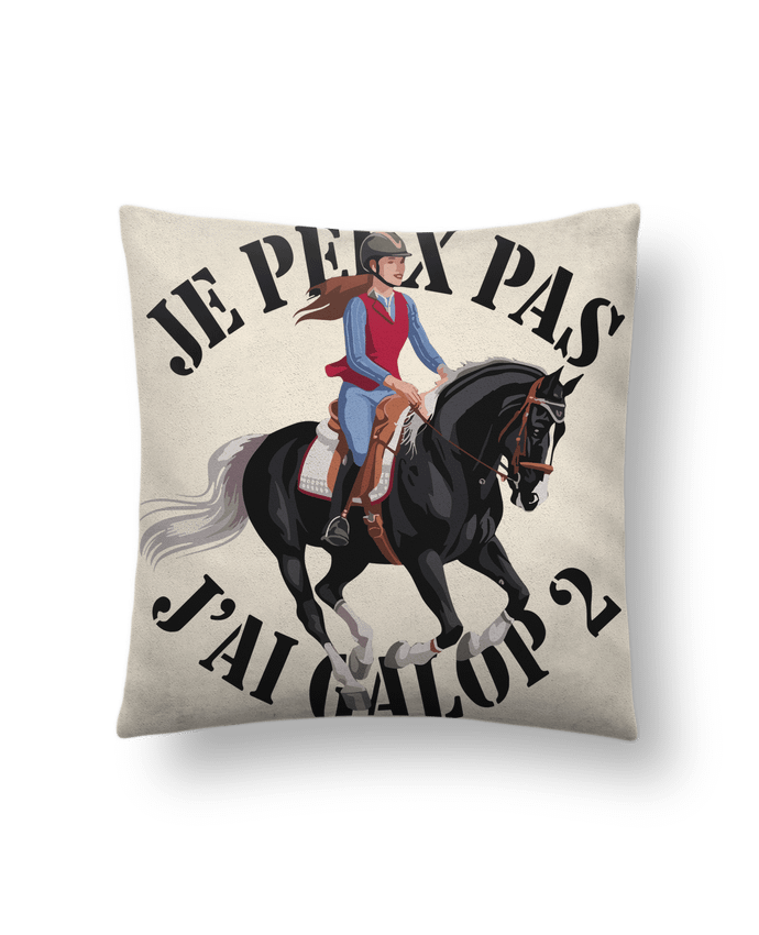 Coussin suédine je peux pas j'ai galop2 par bwilfy