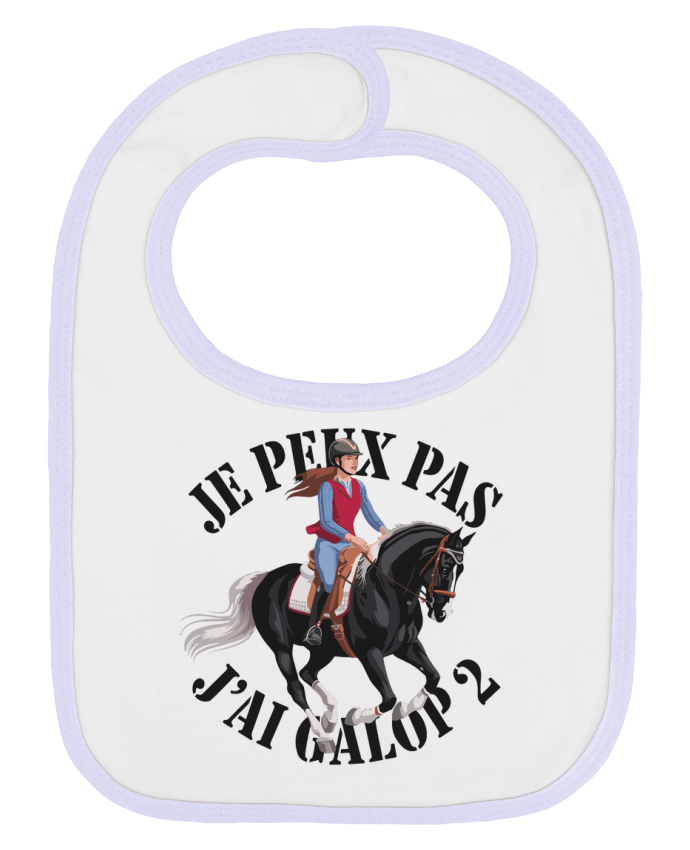 Bavoir bébé uni je peux pas j'ai galop2 par bwilfy
