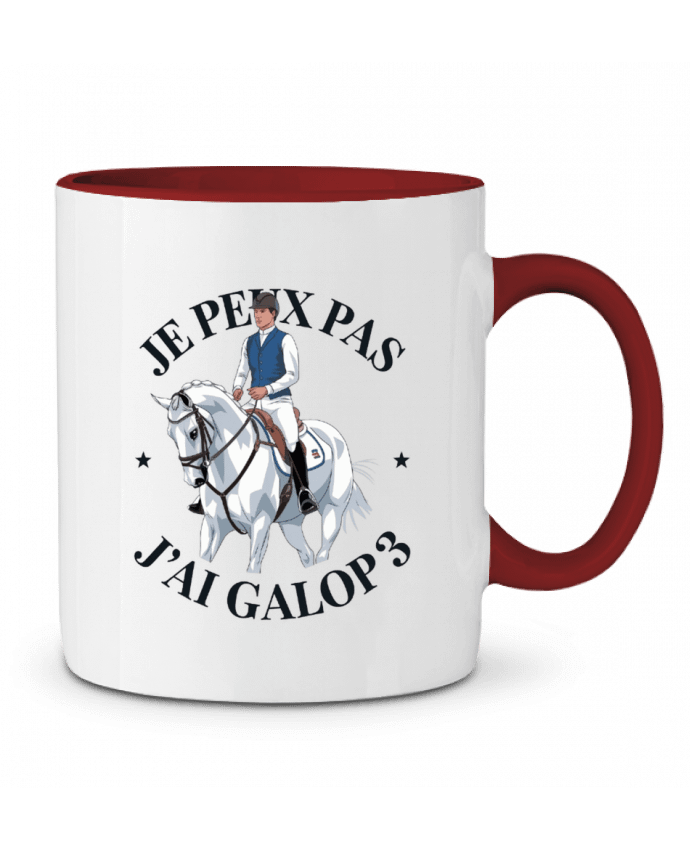 Mug bicolore je peux pas j'ai galop3 bwilfy