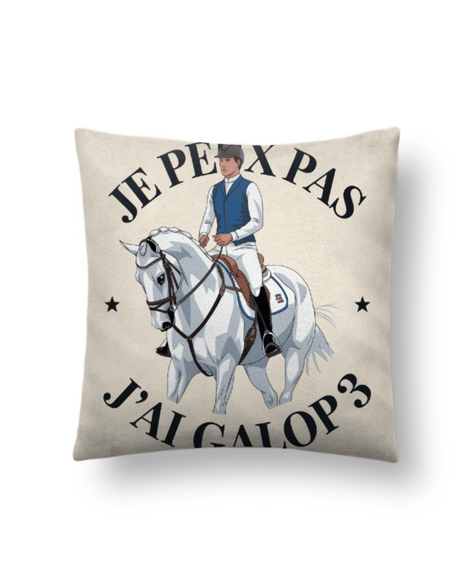 Coussin suédine je peux pas j'ai galop3 par bwilfy