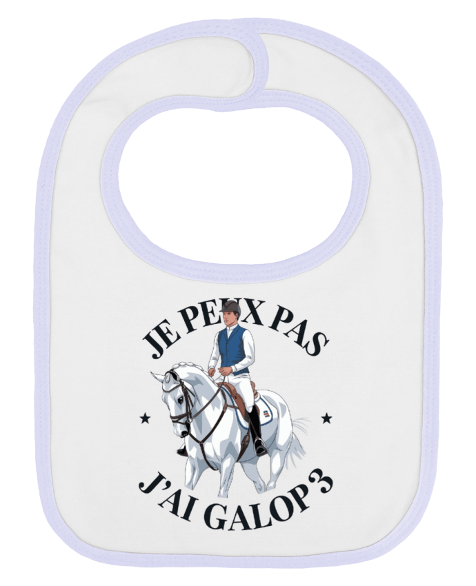 Bavoir bébé uni je peux pas j'ai galop3 par bwilfy