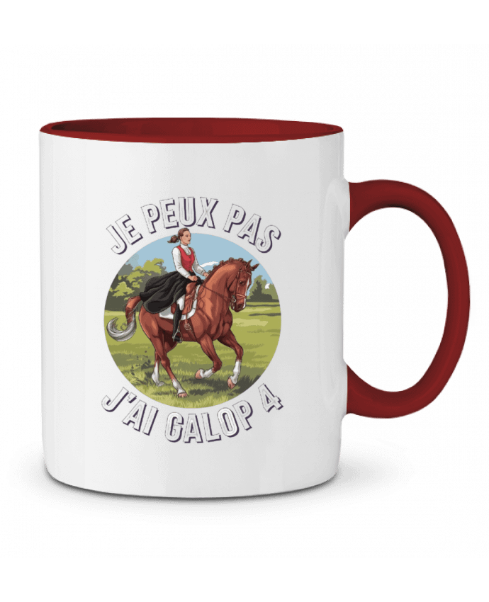 Mug bicolore je peux pas j'ai galop 4 bwilfy