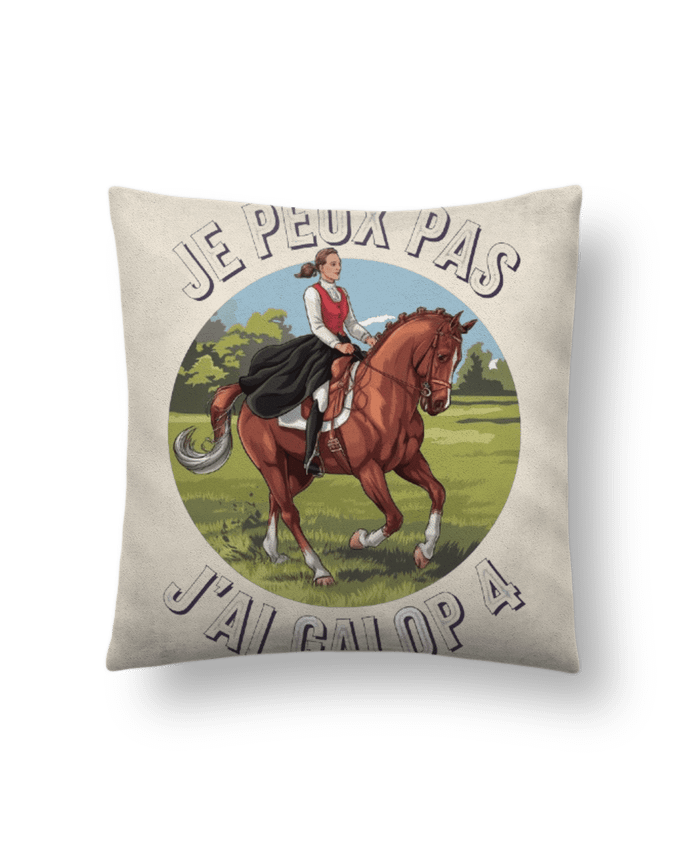 Coussin suédine je peux pas j'ai galop 4 par bwilfy