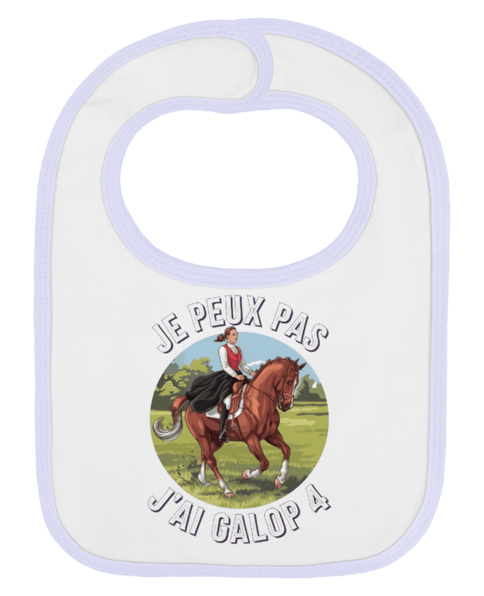 Bavoir bébé uni je peux pas j'ai galop 4 par bwilfy