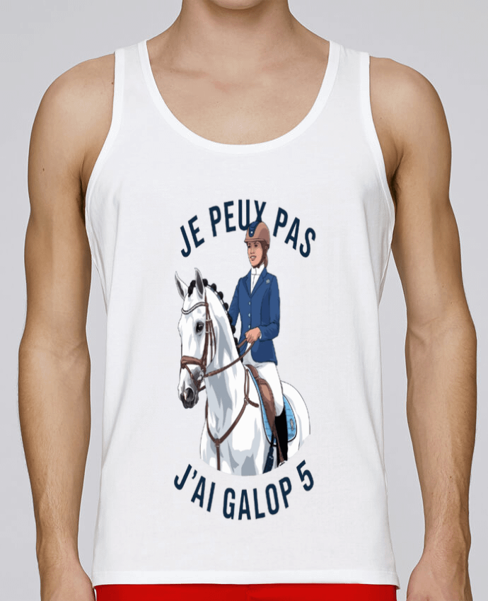 Débardeur homme je peux pas j'ai galop5 par bwilfy 100% coton bio