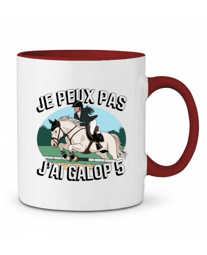 Mug bicolore je peux pas j'ai galop 5 bwilfy